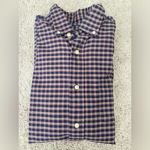 Cremieux Mens Classic Button Down Long Sleeve Plaid Shirt 100% Cotton Sz Medium